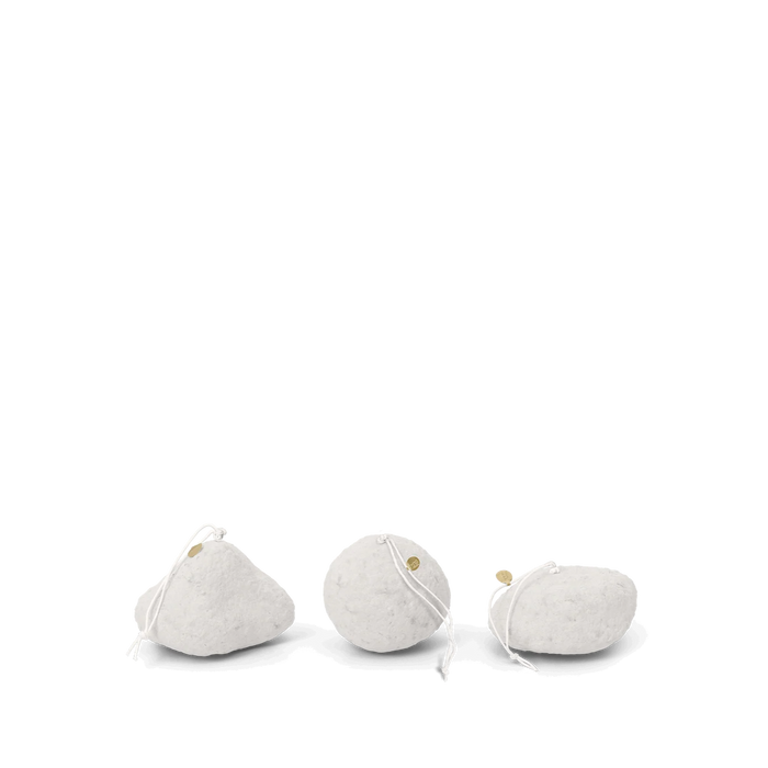 Set de 3 Ornamente pentru Brad Snowball