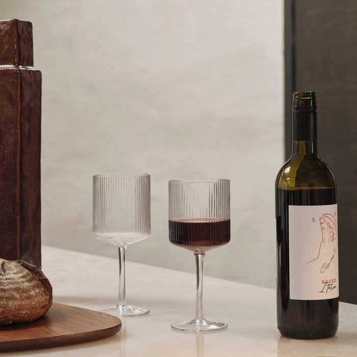 Set de două pahare vin rosu Ripple