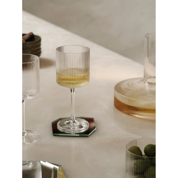 Set de două pahare vin alb Ripple