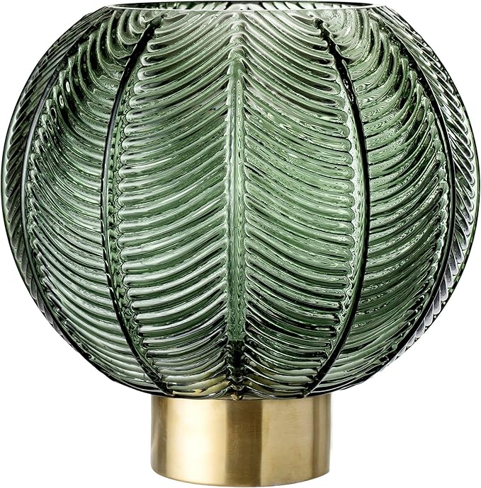 Vază cu bază din alamă