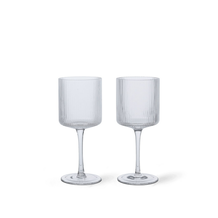 Set de două pahare vin alb Ripple