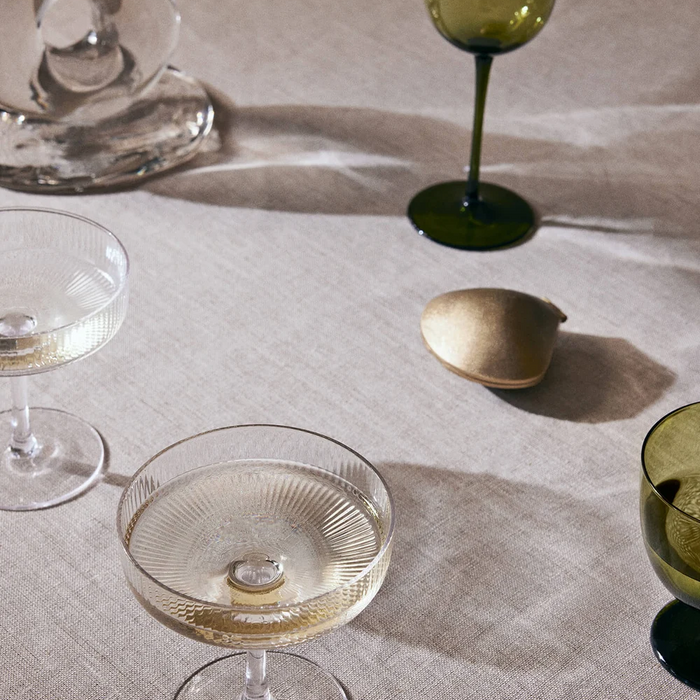 Set Pahare Ripple Champagne