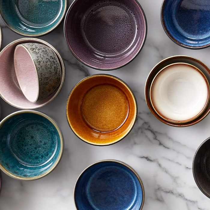 Bol negru cu interior violet 12cm