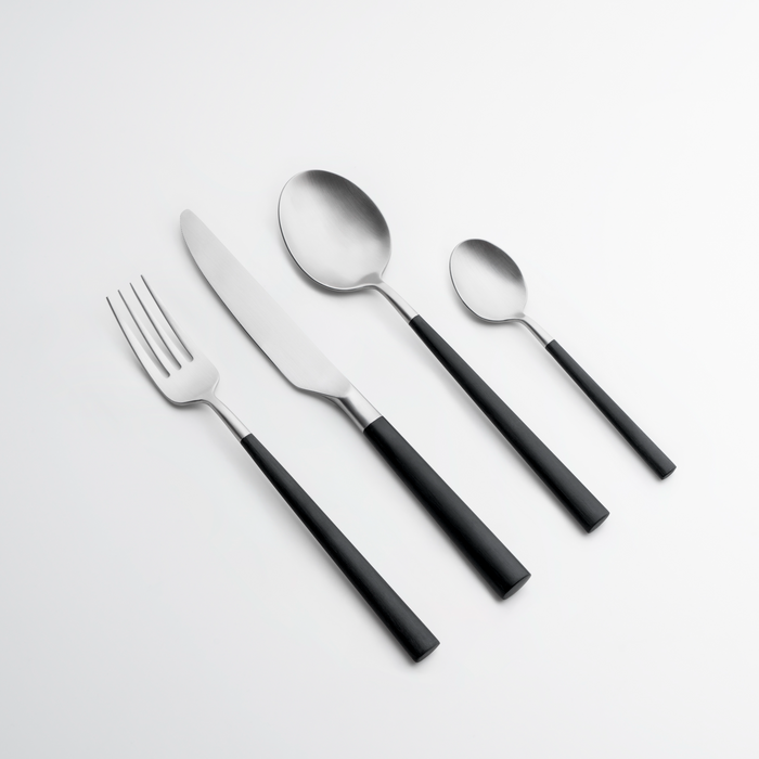 Tacâmuri Contemporano Negru/ Alb