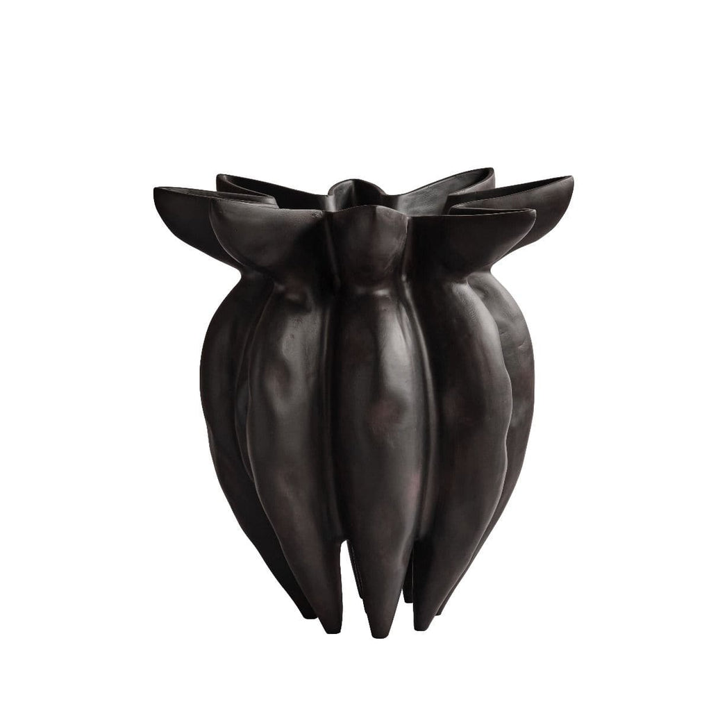 Vaza Lotus Neagra din Ciment 60 cm 101 COPENHAGEN