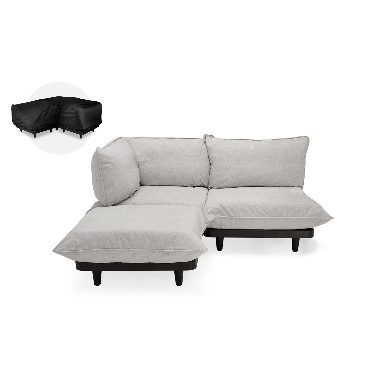 Canapea outdoor Paletti din 3 Module gri deschis + Husă cadou