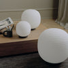 Corpuri Iluminat - Lampa De Masa Lantern Globe Alba Din Sticla S New Works