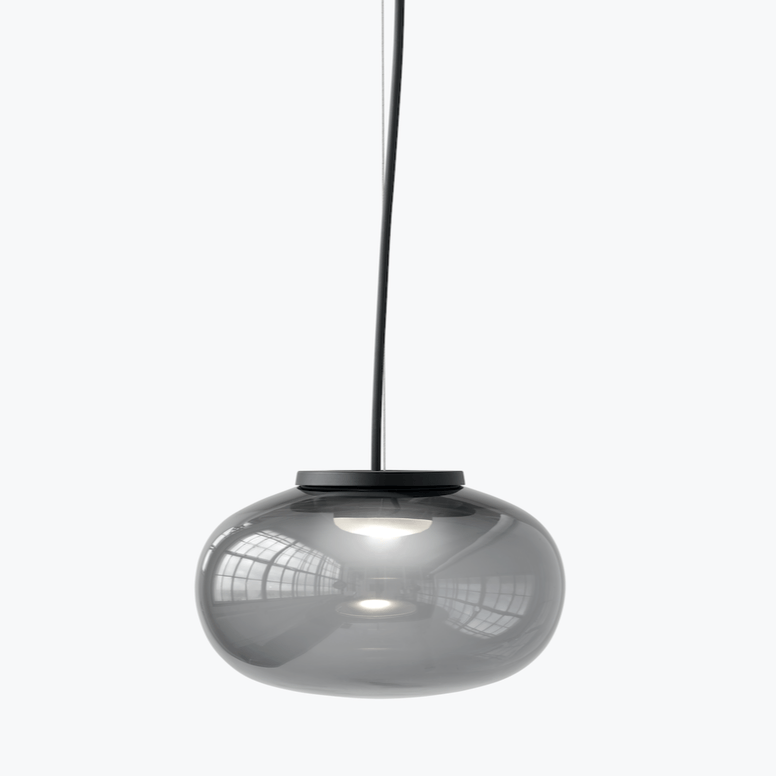 Corpuri Iluminat - Lampa Suspendata Karl-Johan Neagra Din Sticla S New Works