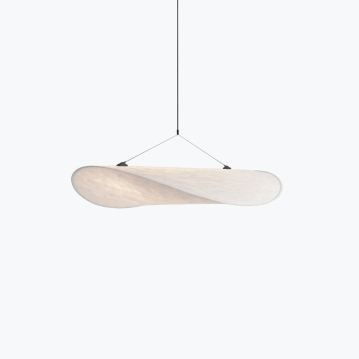 Corpuri Iluminat - Lampa Suspendata Tense Alba Din Textil 70 Cm New Works
