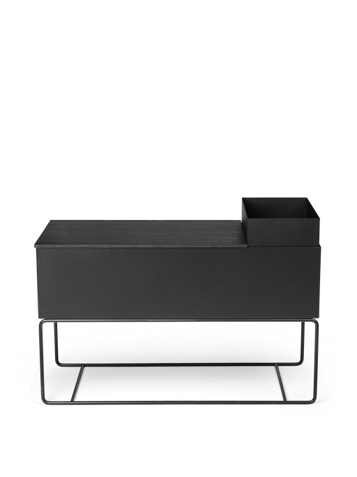 Decoratiuni - Tava Din Lemn Negru Pentru Jardiniera Ferm Living