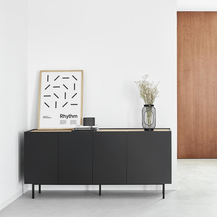 Comoda ARISTA din MDF cu Picioare Metalice 165 cm