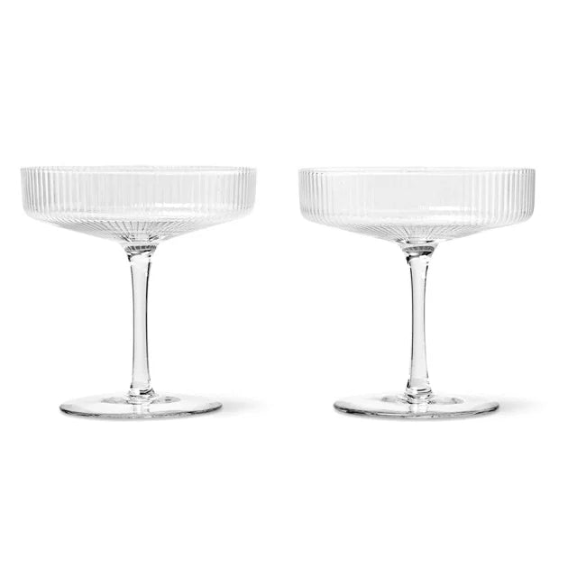 Set Pahare Ripple Champagne