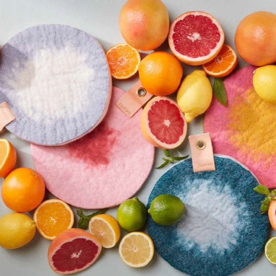 Suport Rotund pentru Oale Verde din Lana OMBRE