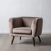 Fotoliu din Catifea Maro Deschis si Lemn IXIA