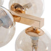 Lampa Suspendata din Sticla si Metal Auriu 124 cm IXIA