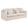 Canapea cu 4 Locuri din Material Textil Bej  IXIA