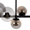 Lampa Suspendata din Metal Negru cu Globuri din Sticla 80 cm IXIA