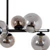 Lampa Suspendata din Metal Negru cu Globuri din Sticla 80 cm IXIA