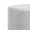Puf Gri din Material Textil si Metal IXIA