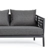 Canapea de 3 Locuri pentru Exterior Florencia Neagra din Metal si Textil Bizzotto