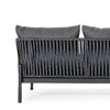 Canapea de 3 Locuri pentru Exterior Florencia Neagra din Metal si Textil Bizzotto