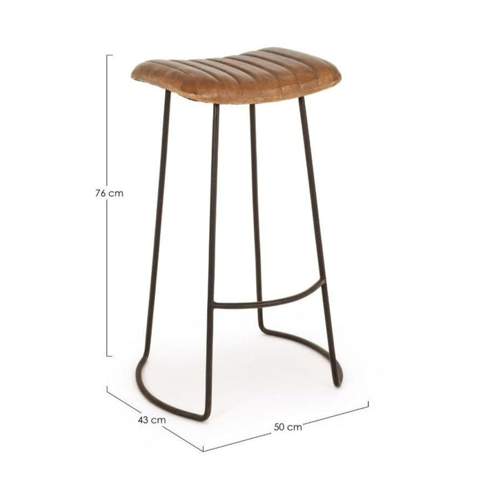 Scaun de Bar Nadira din Piele Maro BIZZOTTO