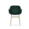Scaun Form Verde cu Brate din Plastic si Picioare din Metal Auriu NORMANN COPENHAGEN