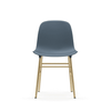 Scaun Form Albastru din Plastic cu Picioare din Metal Auriu NORMANN COPENHAGEN