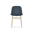Scaun Form Albastru din Plastic cu Picioare din Metal Auriu NORMANN COPENHAGEN