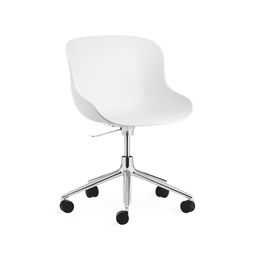 Scaun HYG SWIVEL din Plastic Alb si Metal cu Rotile NORMANN COPENHAGEN