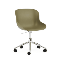 Scaun HYG SWIVEL din Plastic Verde si Metal cu Rotile NORMANN COPENHAGEN