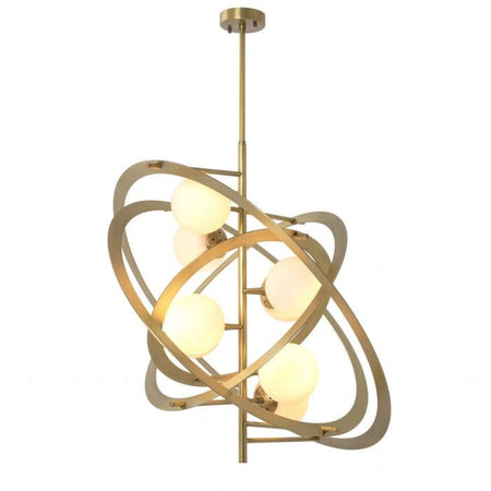 Lampa Suspendata Space Aurie din Alama Antichizata h 80 cm Eichholtz