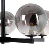 Lampa Suspendata din Metal Negru cu Globuri din Sticla 60 cm IXIA