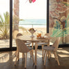 Masa Dining Rotunda JUNCO Nature din MDF si Lemn 120 cm TEULAT