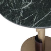 Masa de Dining Rotunda Flow cu Blat Negru din Marmura si Picior din Alama 85 cm Eichholtz
