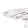 Masa de Dining Rotunda Turner Alba cu Blat din Marmura 119.5 cm Eichholtz