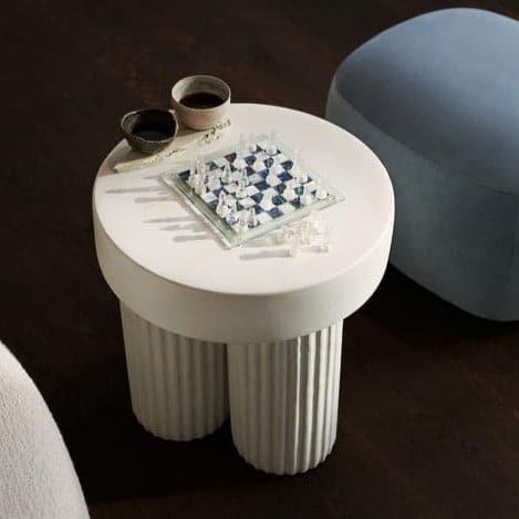Masuta de Cafea Gear Alba din Beton NORR11