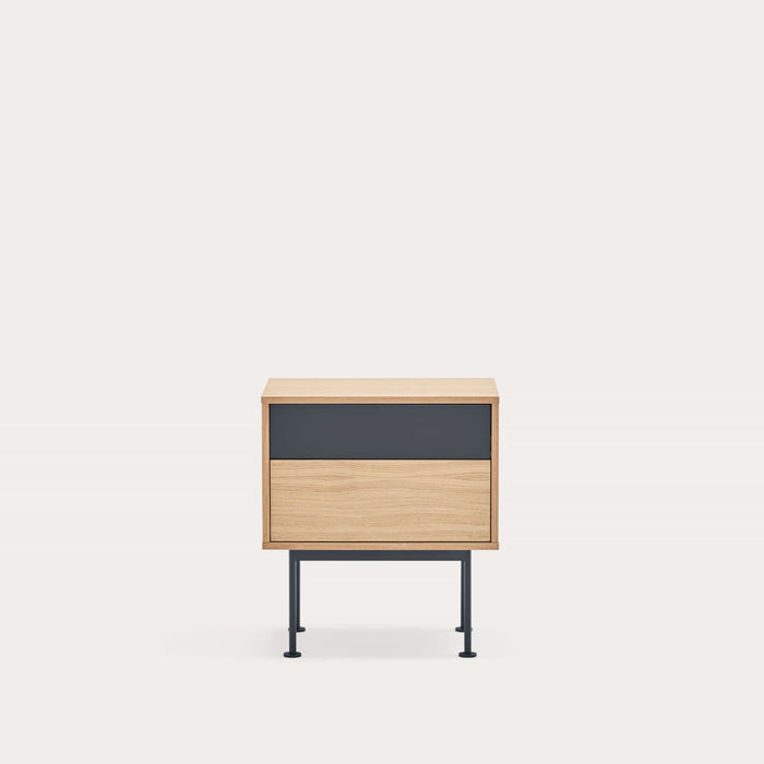 Noptiera YOKO Gri din Stejar 52 cm TEULAT