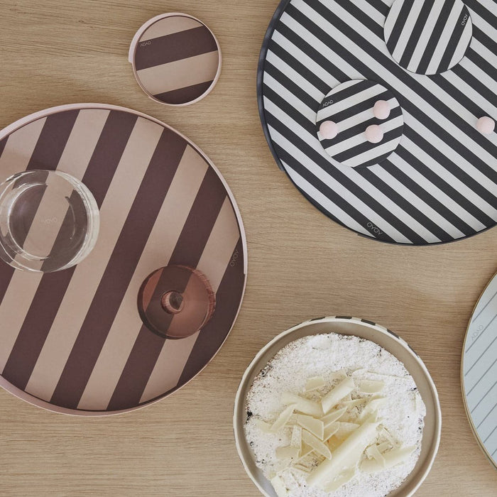 Suport Pahare Oka din Silicon Roz OYOY (set 4 buc)