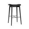 Scaun de Bar NY11 Negru cu Sezut din Piele Ultra Black 75 cm NORR11