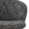 Scaun de Bar Volante Gri din Textil si Picioare Negre h 65 cm Eichholtz