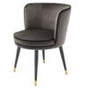 Scaun de Dining Grenada Negru din Textil Eichholtz
