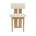 Scaun de Dining Hippo Nature din Lemn cu Sezut din Textil Boucle 24 NORR11