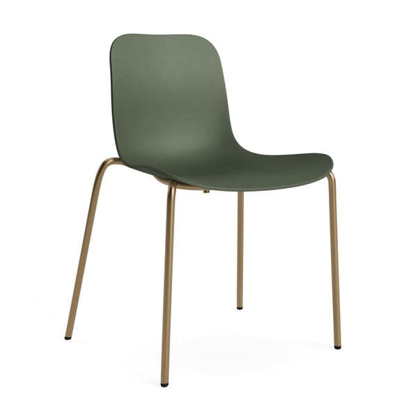 Scaun de Dining Langue Auriu cu Sezut Verde NORR11