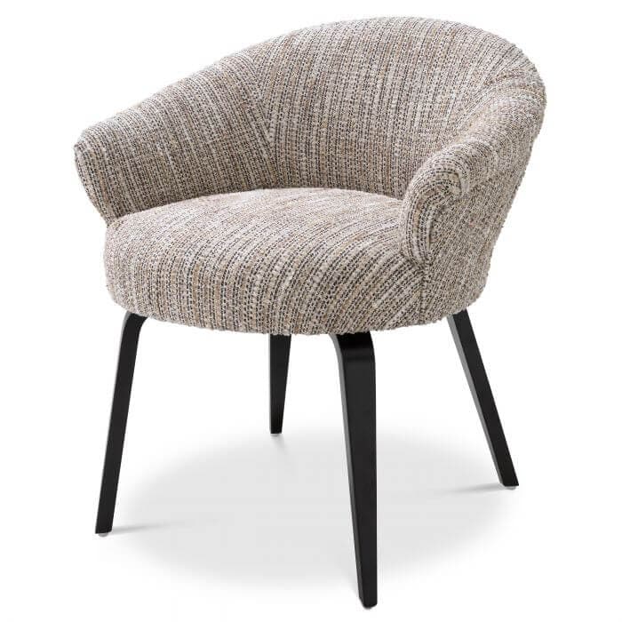 Scaun de Dining Moretti Bej din Textil Eichholtz