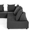 Set Canapea de Exterior Piper Negru din Textil Bizzotto