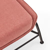 Taburet SADIRA Roz din Material Textil cu Picioare Metalice TEULAT