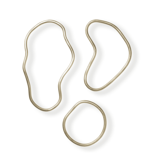 Set de 3 Protectii din Alama Aurie POND TRIVETS FERM LIVING