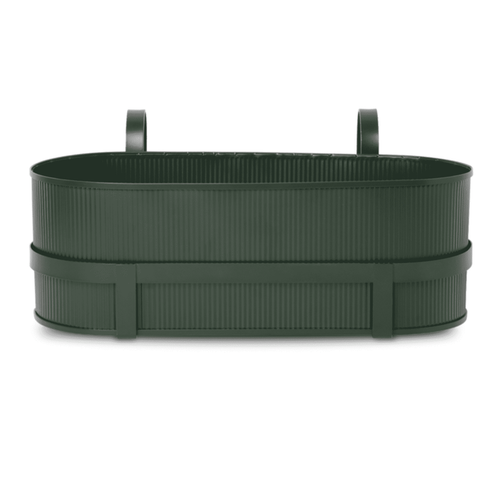 Jardiniera din Otel Verde BAU BALCONY BOX 45cm FERM LIVING