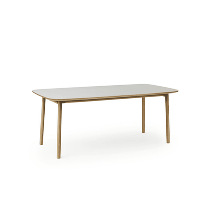 Masa SLICE din Linoleu Alb si Stejar 200cm NORMANN COPENHAGEN